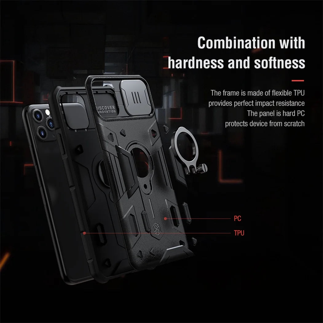 For iPhone 11 12 Pro Max 12 mini Case NILLKIN CamShield Armor Case Slide Camera Ring kickstand Back Cover For iPhone 11 12 Pro