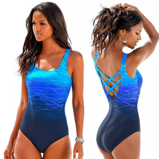 Gradient Crossback Swimsuit