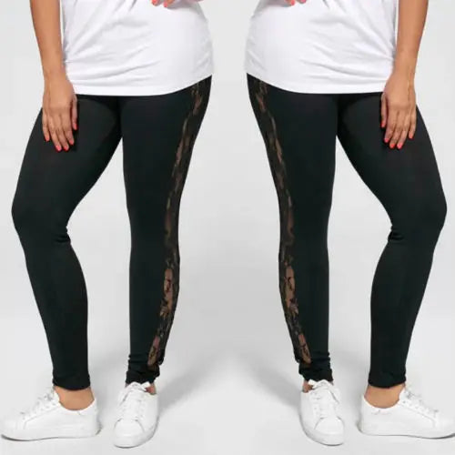 Floral Lace Cutout Leggings