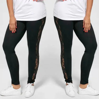 Floral Lace Cutout Leggings