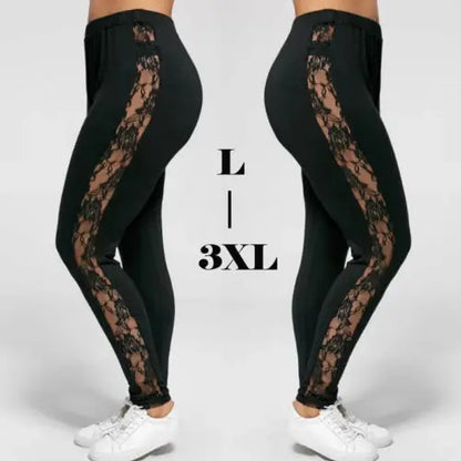 Floral Lace Cutout Leggings