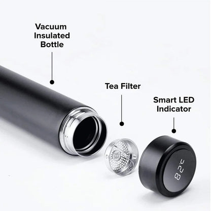 Stainless Steel Smart Water Bottle, Temperature Display