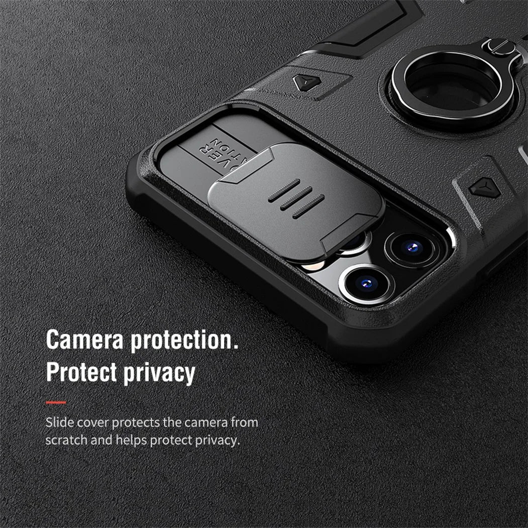 For iPhone 11 12 Pro Max 12 mini Case NILLKIN CamShield Armor Case Slide Camera Ring kickstand Back Cover For iPhone 11 12 Pro