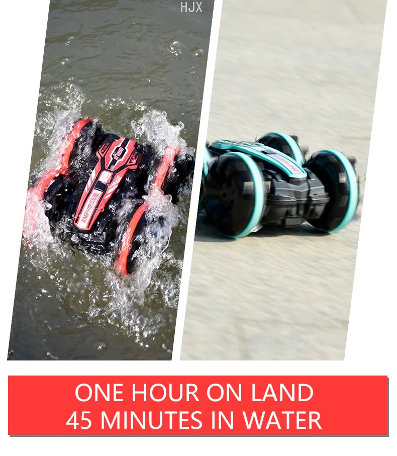 2.4 G Waterproof Water & Land Dual Model 2 IN 1 360° Rotate Drift Remote