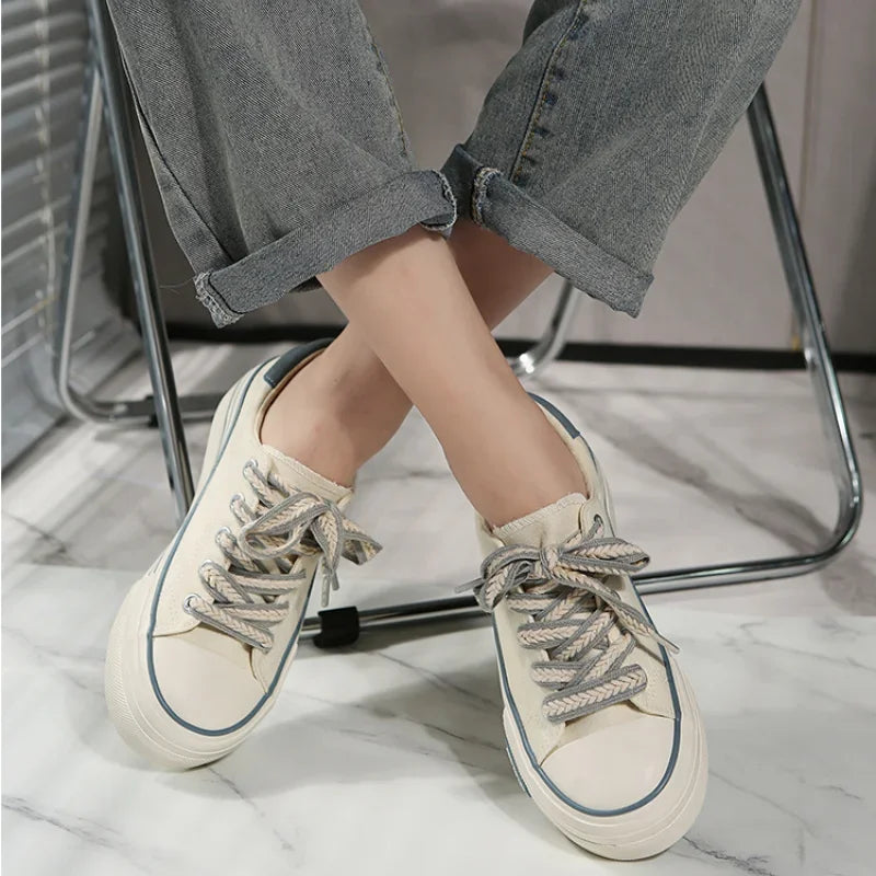 Canvas Chunky Platform Sneakers