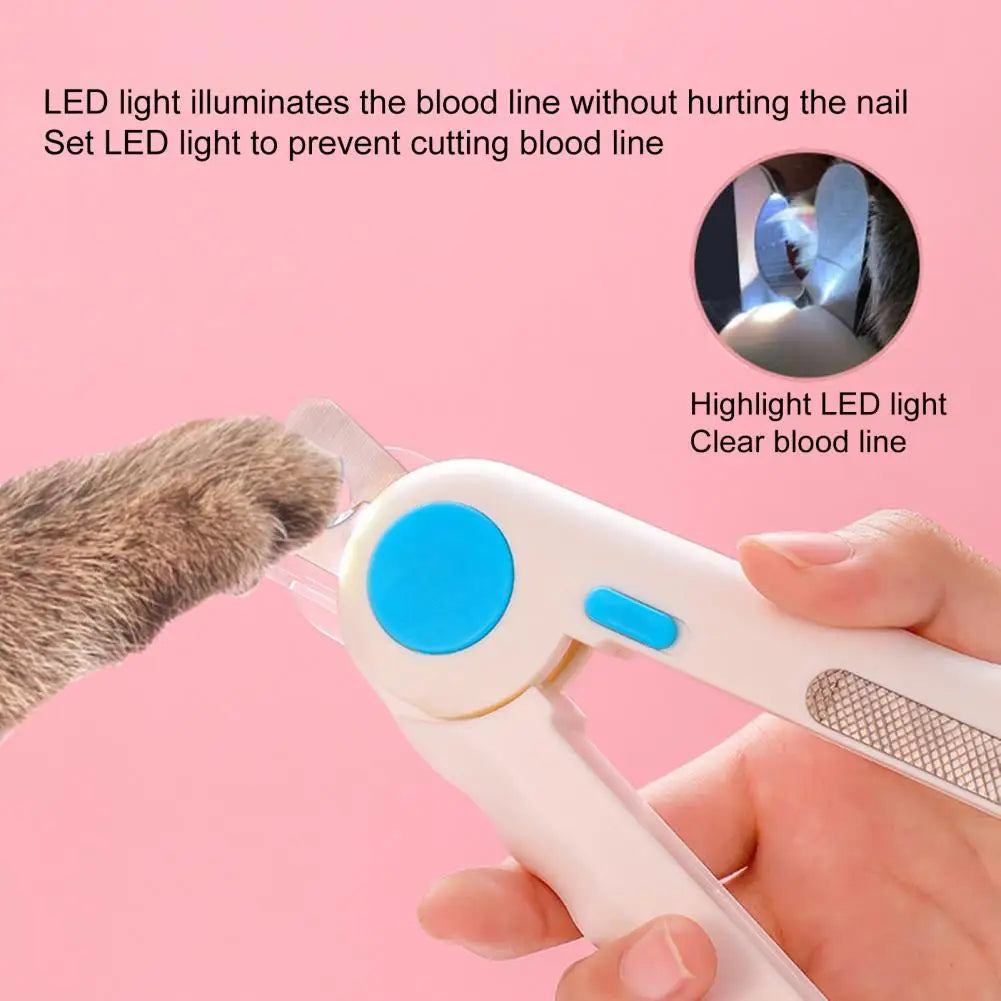 Cat Nail Clipper with LED Light Safety Pet