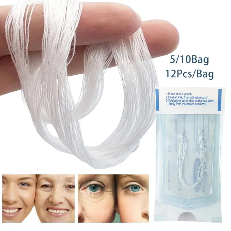 60/120pcs anti-wrinkle gold protein thread