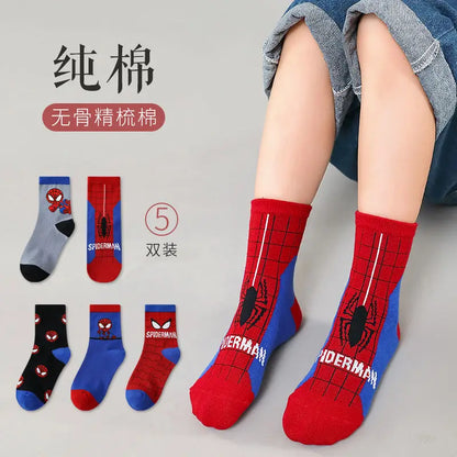 Spiderman Cartoon Tube Socks