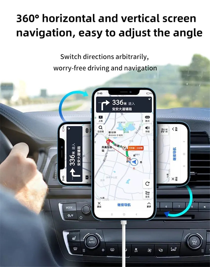 30W Magnetic Car Wireless Charger For iPhone 12 13 14 15 Pro Max Mini Macsafe Car Phone Holder Stand Mount Fast Charging Station