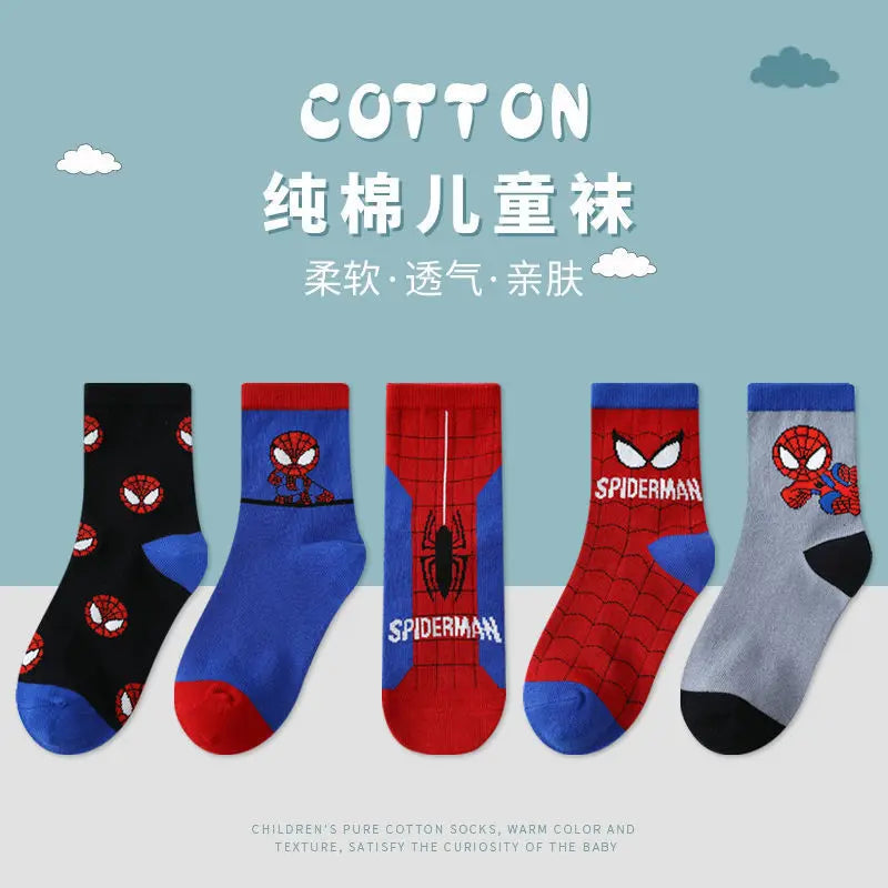 Spiderman Cartoon Tube Socks