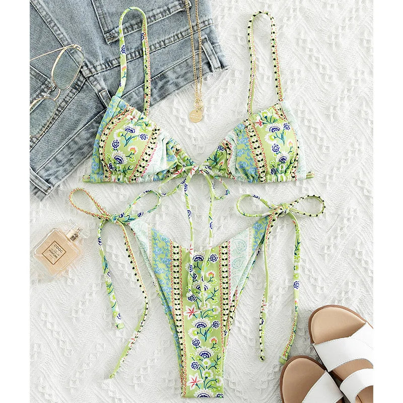 FloralBloom String Bikini