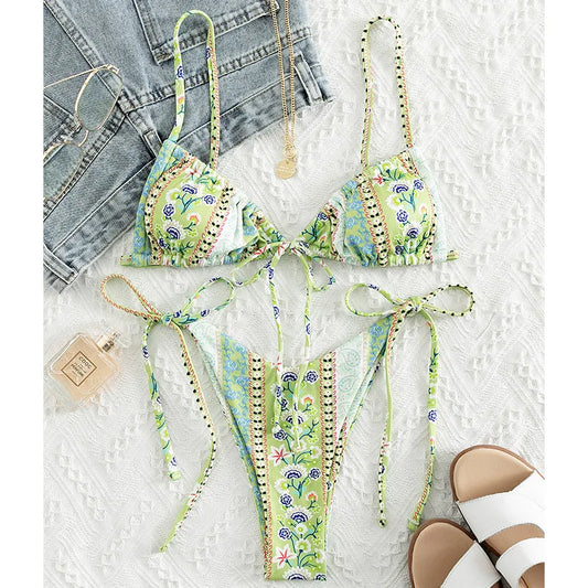 FloralBloom String Bikini