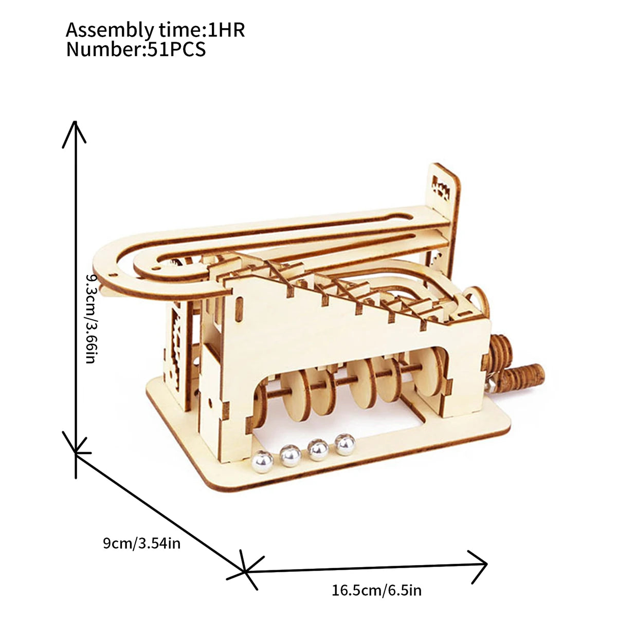 Spiral Marble Run 3D Wooden Puzzles