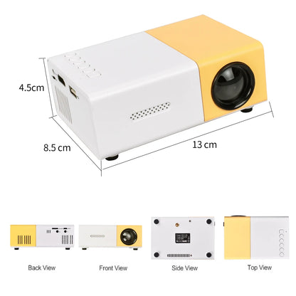 Salange YG300 Pro Portable Mini LED Projector - Support 1080P Full HD