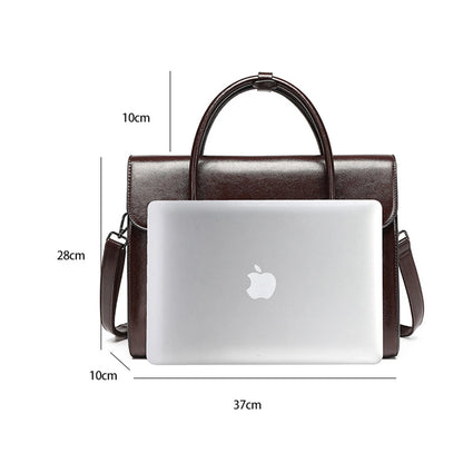 ElegancePro Leather Laptop Tote