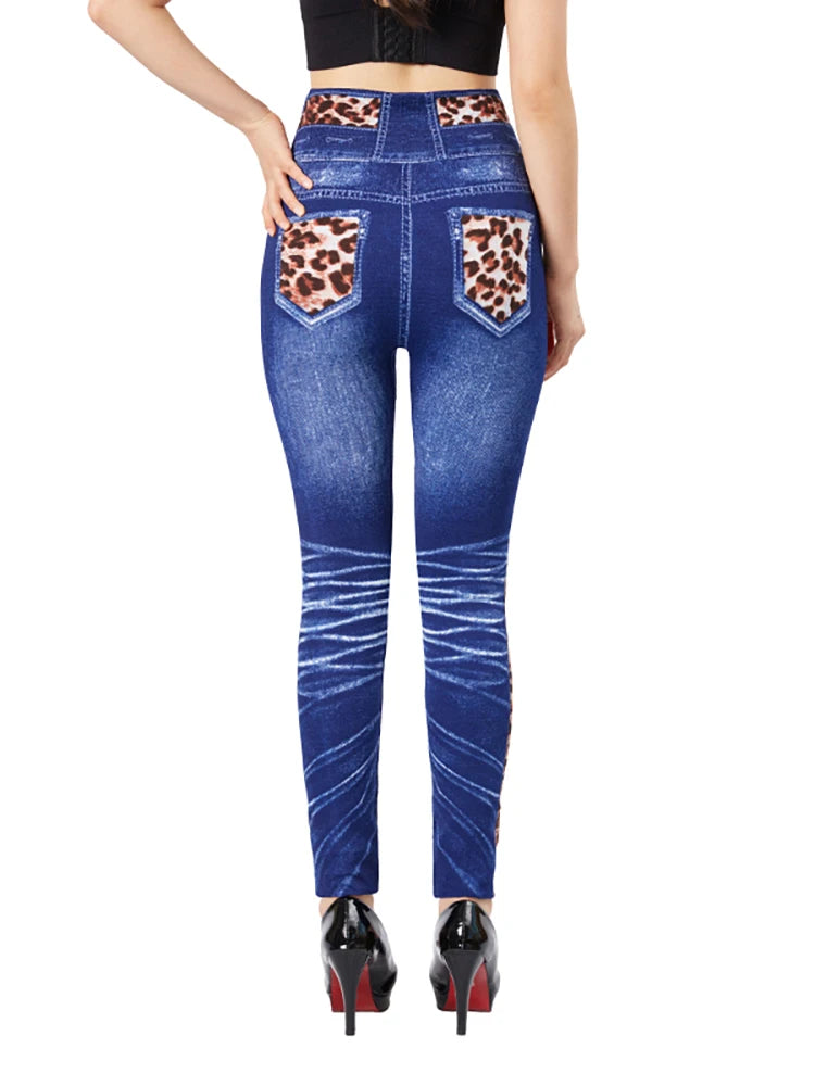 Leopard Bow Print Leggings