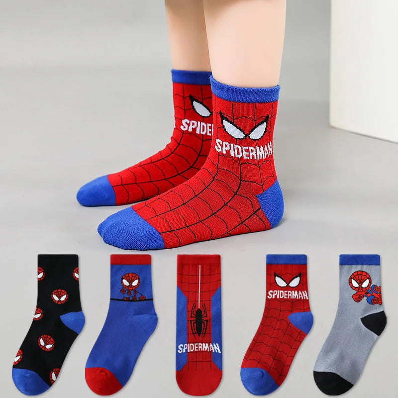 Spiderman Cartoon Tube Socks