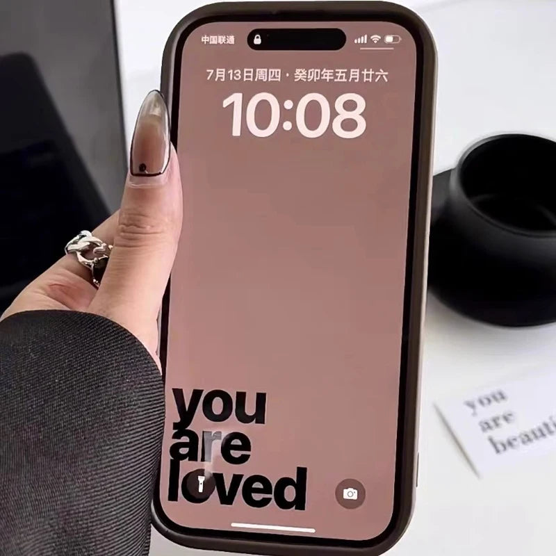 Fashion Cute 3D Love Heart Phone Case For iPhone 11 12 13 14 15 Pro Max 14plus XS Max XR X 7 8 Plus Solid Color Shockproof Cover