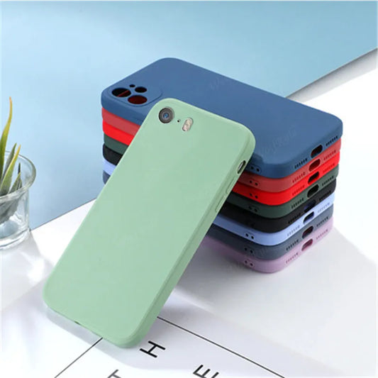 For Cover iPhone 5 Case For Apple iPhone 5 5S SE 2016 Capa New Liquid Silicone Phone Bumper TPU Soft Cover For iPhone 5 Fundas