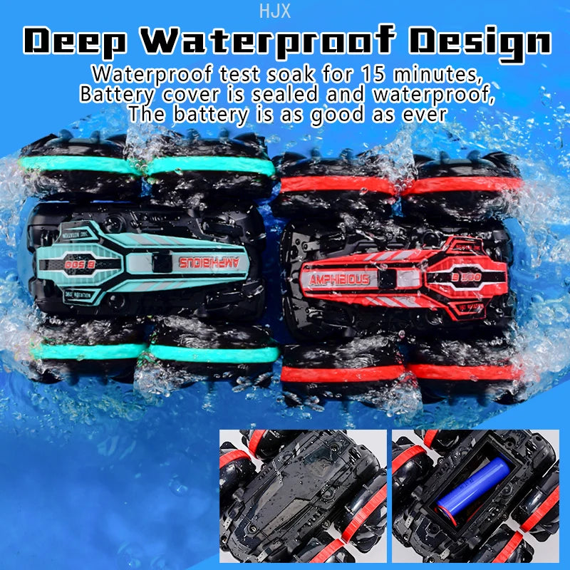 2.4 G Waterproof Water & Land Dual Model 2 IN 1 360° Rotate Drift Remote