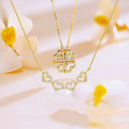 Magnetic Love Clover Necklace