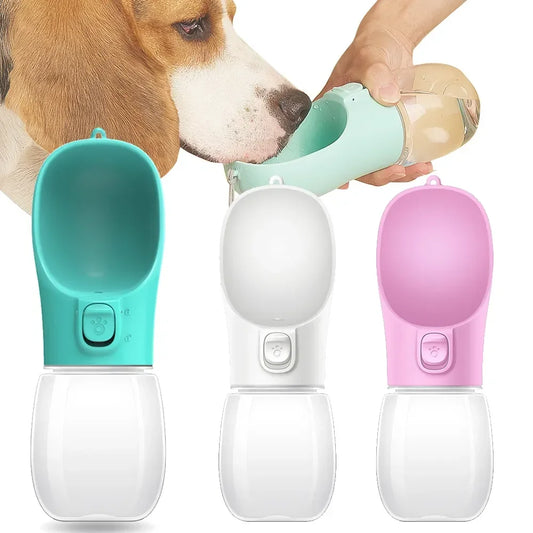 Portable water bottle for dos and cats, leak proof bowl outdoor