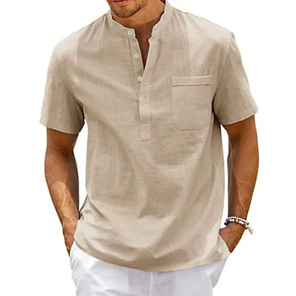 BreezeCotton Henley Shirt