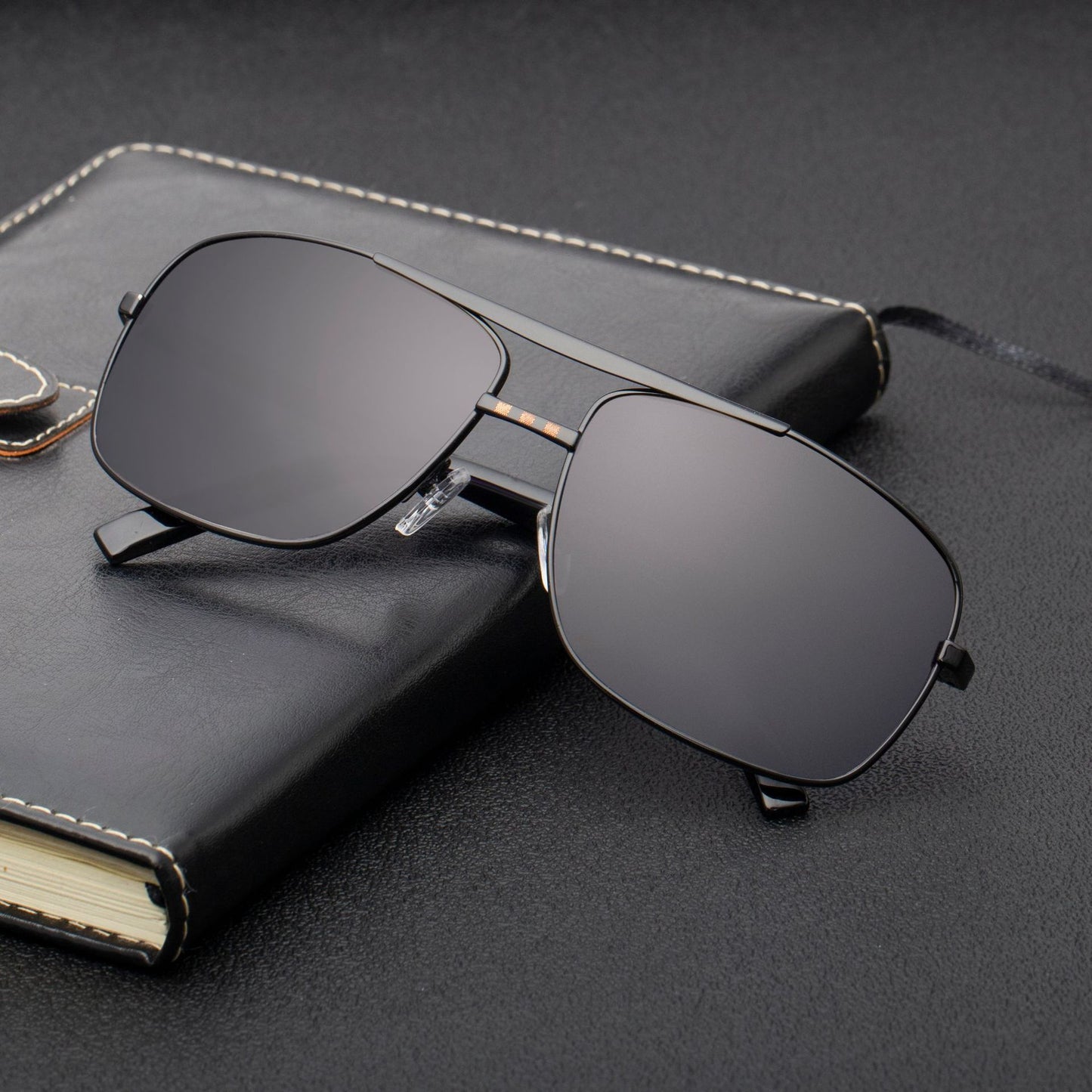 New Sunglasses Men's Retro Square Frame Slingshot Sunglasses Men's Fashion Wholesale Shades